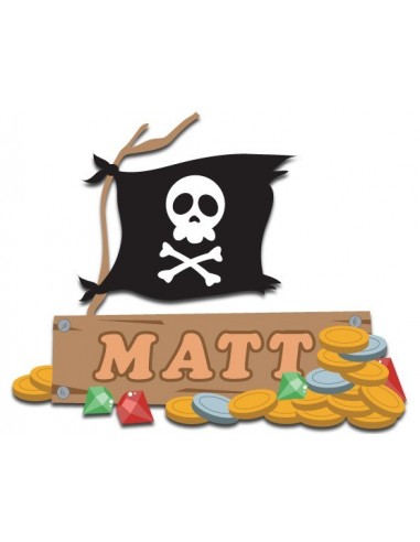 Stickers Prénom,Sticker Panneau à personnaliser: drapeau pirate Stickers Prénom,Sticker Panneau à personnaliser: drapeau pirate