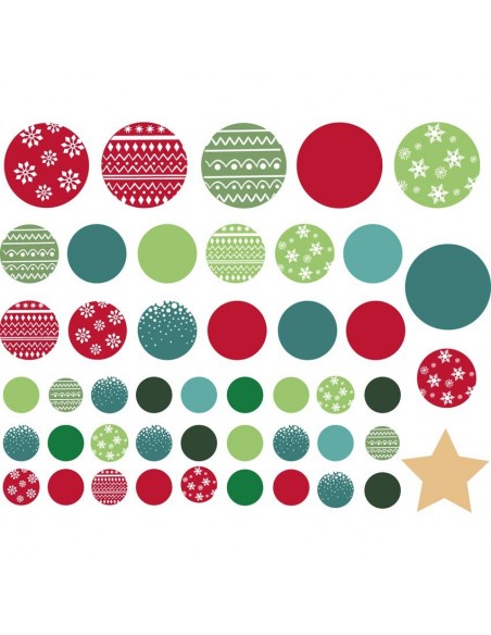 Stickers Noël,Sticker Boules de Noël