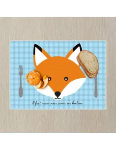 Set de table,Set De Table Enfant: Renard 2
