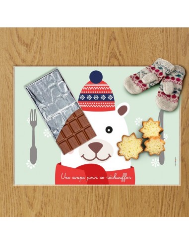 Set de table,Set De Table Enfant: Ours Polaire Set de table,Set De Table Enfant: Ours Polaire