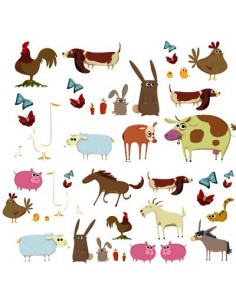 Stickers Ferme,Stickers déco: Frise Animaux de la Ferme