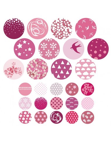 Stickers Graphiques,Sticker mural: Ronds roses liberty Stickers Graphiques,Sticker mural: Ronds roses liberty