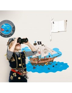 Stickers Pirates,Sticker Pirate: Hublot Poissons Acier 2