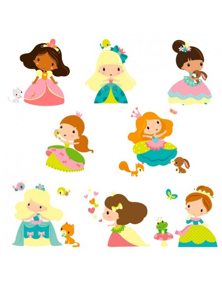 Stickers Fée & Princesse,Sticker Frise: Les Princesses
