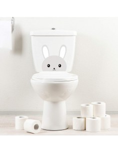 Stickers WC,Sticker WC: Tête de lapin 2