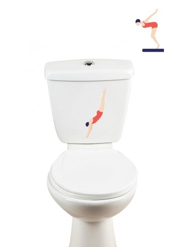Stickers WC,Sticker WC: Deux Plongeuses Stickers WC,Sticker WC: Deux Plongeuses