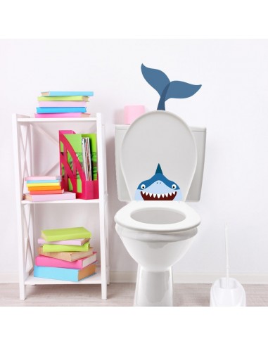 Stickers WC,Sticker WC: Tête de requin Stickers WC,Sticker WC: Tête de requin