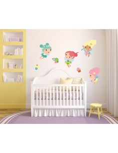 Stickers Fée & Princesse,Stickers frise: Les 4 petites fées 2