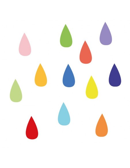 Stickers Graphiques,Stickers muraux: Gouttes de pluie