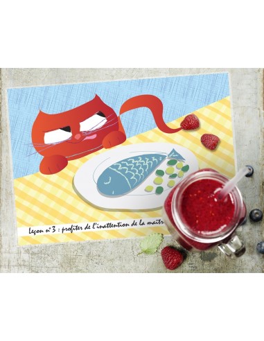 Set de table,Set De Table Chat: Gribouille - Leçon n°3 Set de table,Set De Table Chat: Gribouille - Leçon n°3