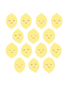 Stickers Graphiques,Stickers muraux: Frise citrons