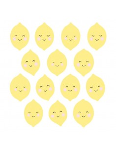 Stickers Graphiques,Stickers muraux: Frise citrons