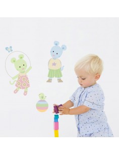 Stickers Nounours Doudous,Sticker bébé: Doudou corde a sauter 2