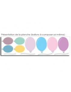 Stickers Bébé,Stickers bébé: Ballons Pastel (x8)