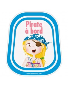 Stickers Bébé à Bord,Bébé à bord pirate Lily