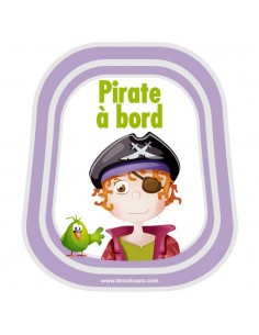 Stickers Bébé à Bord,Bébé à bord Pirate Barbe Rousse