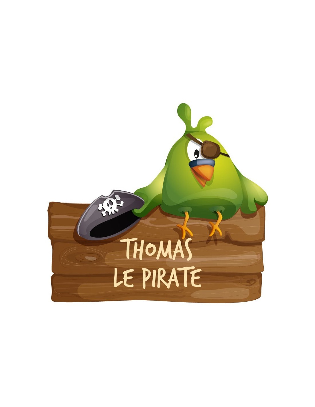 Sticker pirate et son perroquet – Stickers STICKERS BÉBÉS Garçon