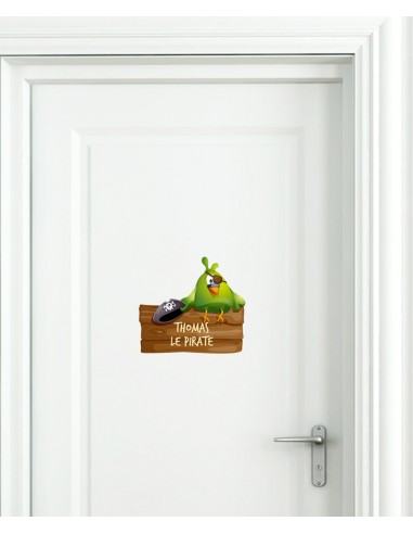 Stickers Prénom,Sticker à personnaliser: Perroquet pirate Stickers Prénom,Sticker à personnaliser: Perroquet pirate