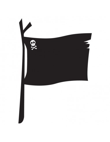 Stickers Pirates,Sticker ardoise enfant: drapeau des pirates