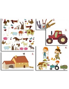 Kit Deco Promo,Kit Stickers: Animaux de la Ferme