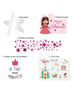 Kit Deco Promo,Kit Déco: Princesse étoiles rose