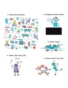 Kit Deco Promo,Kit Stickers: Robots