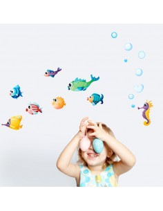 Stickers de la Mer,Stickers: Hippocampe Noé et ses bulles 2