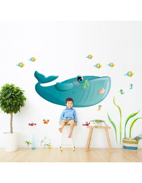 Stickers de la Mer,Stickers mer: Banc de poissons globuleux