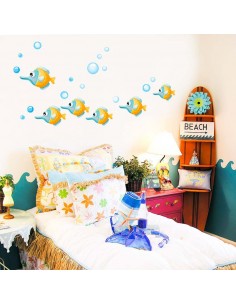 Stickers de la Mer,Stickers mer: Banc de poissons globuleux 2