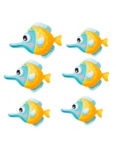 Stickers de la Mer,Stickers mer: Banc de poissons globuleux