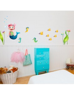 Stickers de la Mer,Stickers mer: Banc de poissons jaunes 2