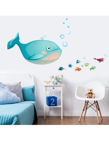Stickers de la Mer,Stickers mer: frise poissons multicolore Stickers de la Mer,Stickers mer: frise poissons multicolore
