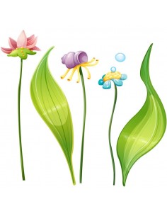 Stickers de la Mer,Stickers mer: Plantes aquatiques