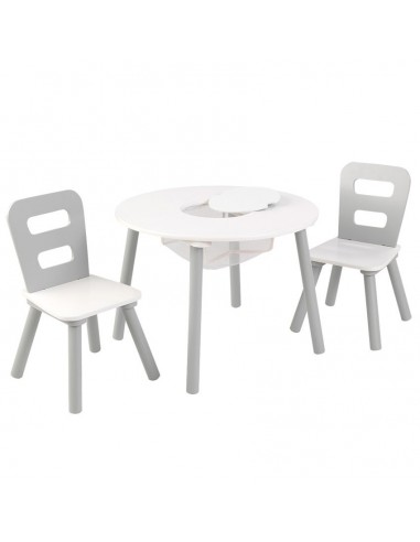 Tables- Chaises & Bureaux,Ensemble chaises et table ronde gris Tables- Chaises & Bureaux,Ensemble chaises et table ronde gris