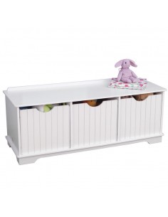 Bibliothèques & Casiers,Banc de rangement Nantucket blanc 2