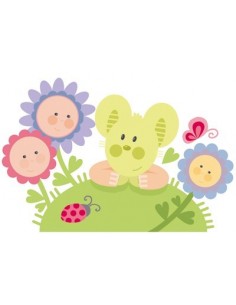 Stickers Nounours Doudous,Sticker mural: Doudou Fleurs