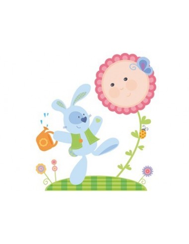 Stickers Nounours Doudous,Sticker mural: Doudou Lapin Arrosoir