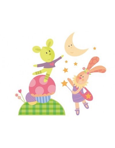 Stickers Nounours Doudous,Sticker mural: Doudou Lune