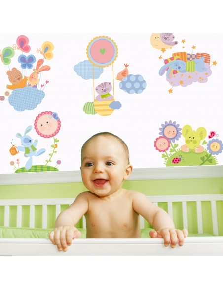 Stickers Nounours Doudous,Sticker mural: Planche Complète Doudou