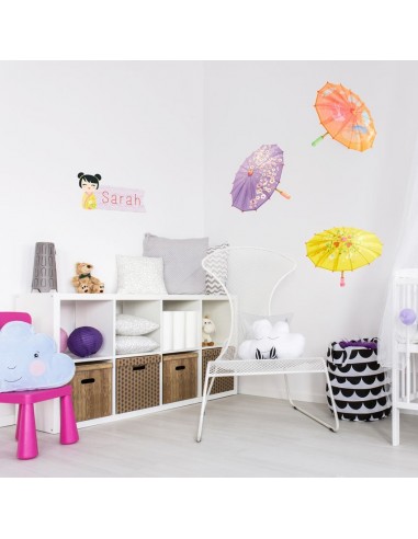 Stickers Asie,Sticker Japon: 3 ombrelles Stickers Asie,Sticker Japon: 3 ombrelles