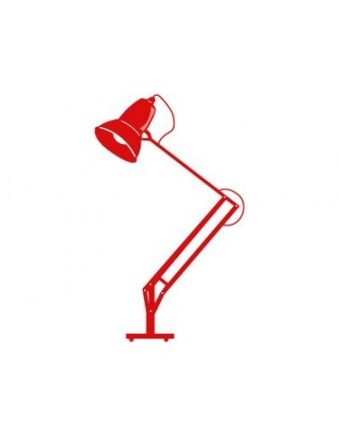 Ancien,Sticker déco: Lampe architecte rouge