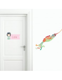 Stickers Asie,Sticker Japon: Koinobori vert 2