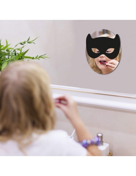 Miroir enfant,Miroir enfant: Petit masque de chat noir