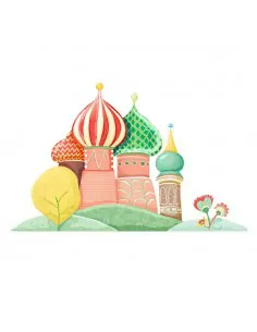 Stickers Russie,Sticker enfant: Palais Russe en été
