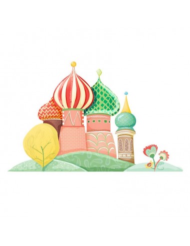 Stickers Russie,Sticker enfant: Palais Russe en été