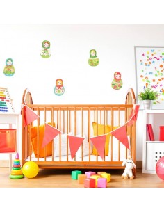 Stickers Russie,Stickers enfant: 6 poupées russes 2