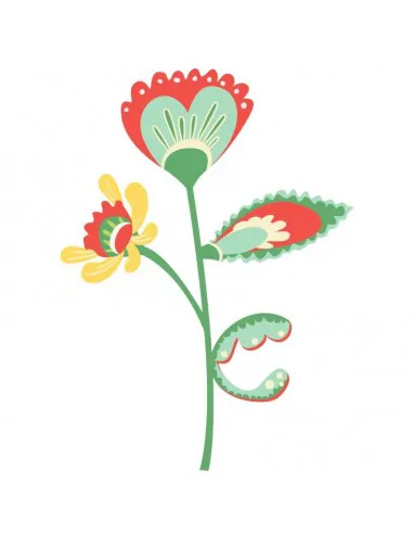 Stickers Russie,Sticker enfant: Fleur en coeur