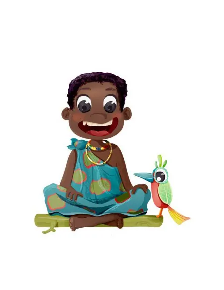 Stickers Monde,Sticker enfant: Garçon Africain