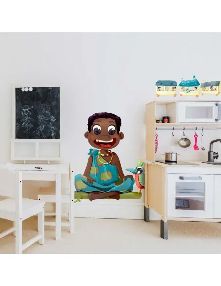 Stickers Monde,Sticker enfant: Garçon Africain