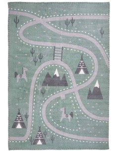 Tapis à thème,Tapis Enfant: Circuit Little Western 2